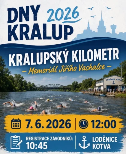 Kralupský kilometr – Memoriál Jiřího Vachalce zve plavce na tradiční závod na Vltavě